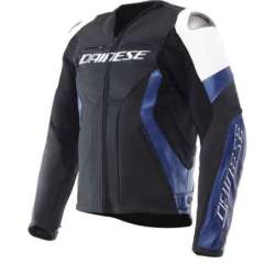 DaineseRacing 5 Herrenlederjacke, weiß-blau-schwarz