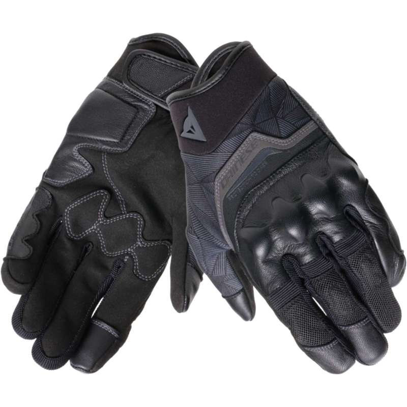 Dainese-Handschuhe Ermex aus Leder und Textil, schwarz