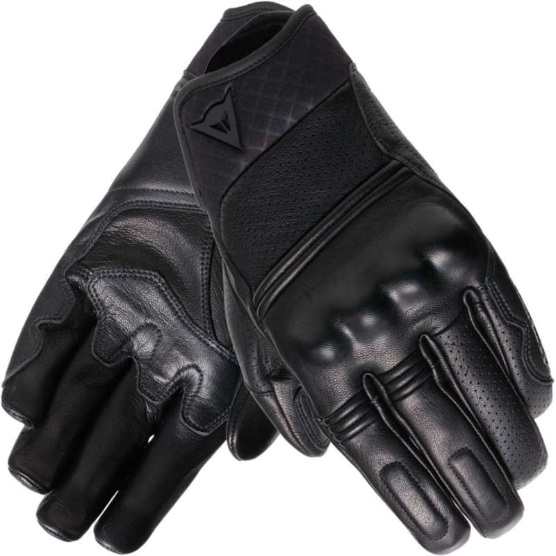 Dainese-Handschuhe „Folgor“ aus Leder und Textil, schwarz