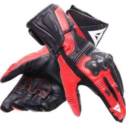 Gants Dainese Reacto Carbon Long cuir homme noir-rouge