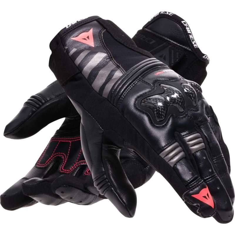 Gants Dainese Reacto Carbon Court cuir femme noir