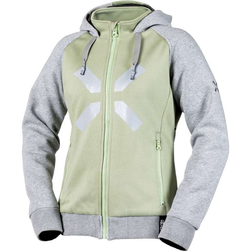 Sweatshirt iXS Rapid 1.0 Hoodie Frau hellgrün grau