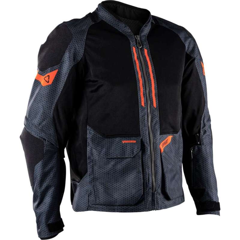 Leatt-Jacke ADV FlowTour 4.5 V26 iron – orange-grau-schwarz-orange