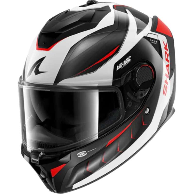 Casque intégral SHARK SPARTAN GT PRO CARBON MEKARIUM gris foncé-blanc-rouge