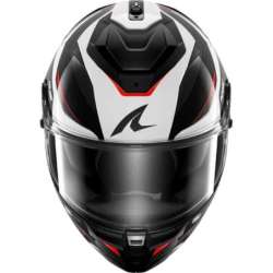 Integralhelm SHARK SPARTAN GT PRO CARBON MEKARIUM dunkelgrau-weiß-rot