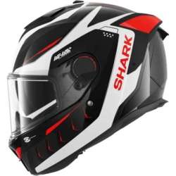 Integralhelm SHARK SPARTAN GT PRO CARBON MEKARIUM dunkelgrau-weiß-rot