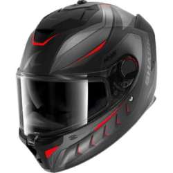 Integralhelm SHARK SPARTAN GT PRO CARBON MEKARIUM dunkelgrau matt-rot