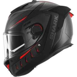 Casque intégral SHARK SPARTAN GT PRO CARBON MEKARIUM gris foncé mat-rouge