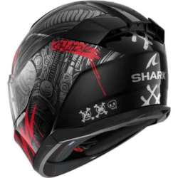 Integralhelm SHARK D-SKWAL 3 SHIEVER schwarz-dunkelgrau-rot
