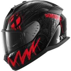 Integralhelm SHARK D-SKWAL 3 SHIEVER schwarz-dunkelgrau-rot