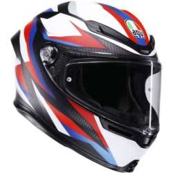 AGV-Integralhelm K6 S Timewarp, mattschwarz, rot, blau