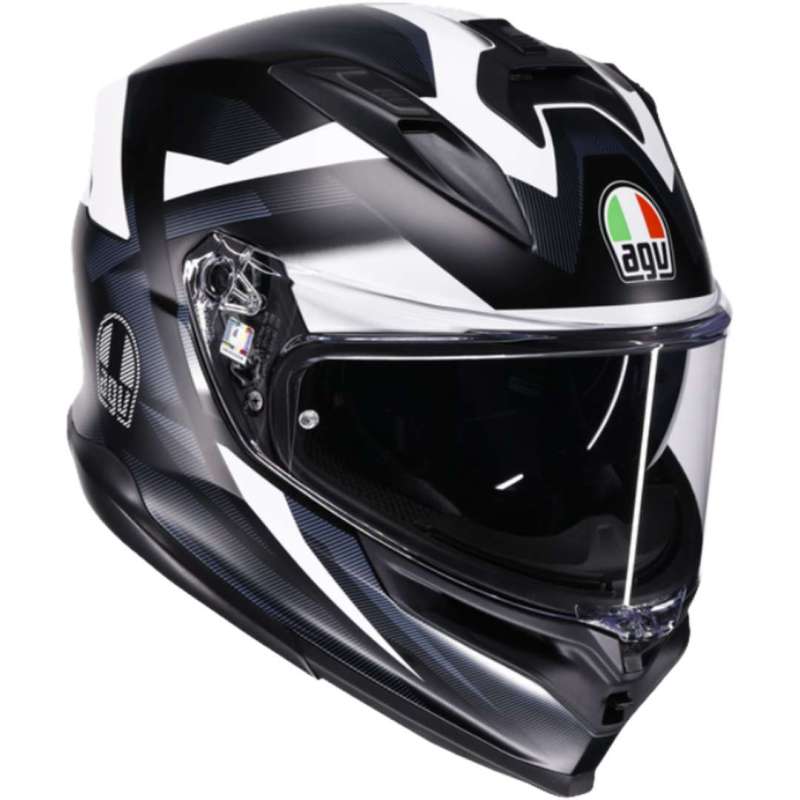 AGV-Integralhelm K7 Glimpse, mattschwarz, grau, weiß