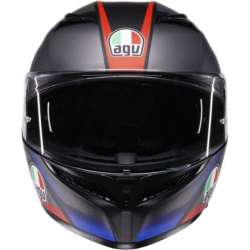 AGV-Integralhelm K3 Striga, mattschwarz, blau, rot