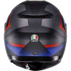 Casque intégral AGV K3 Striga noir mat bleu rouge