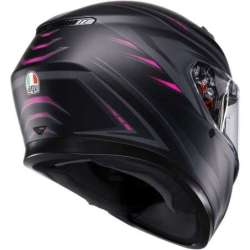 Casque intégral AGV K3 Syth noir mat gris rose