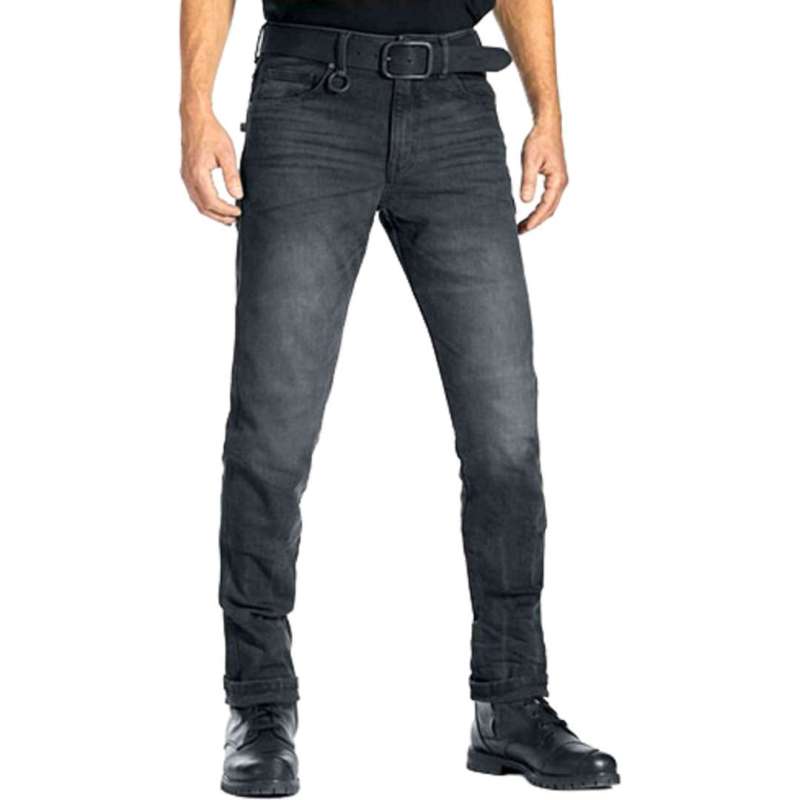 Pando Moto Robby Slim 01 Jeans, schwarz