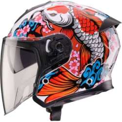 Caberg-Jet-Helm Flyon II Koi weiß-rot-blau
