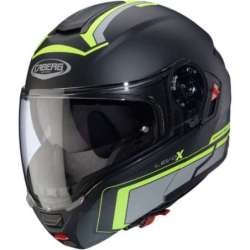 Caberg-Modulhelm Levo X Elite, schwarz-grau-neongelb, matt