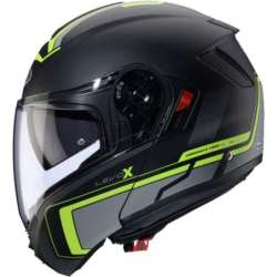 Caberg-Modulhelm Levo X Elite, schwarz-grau-neongelb, matt