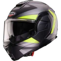 Casque Caberg modulable Trip Lunar gris mat jaune