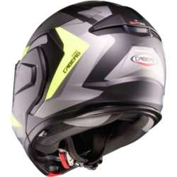 Caberg-Modulhelm „Trip Lunar“ in mattgrau mit gelben Akzenten